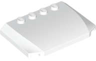 Lego (N) ~ Wedge 4 x 6 x 2/3 Triple Curved ~ [White]