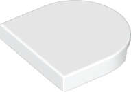 Lego (N) ~ Tile Round 2 x 2 Half Circle Extended ~ [White]