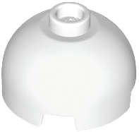 Lego (U) ~ Brick Round 2 x 2 Dome Top ~ [White]