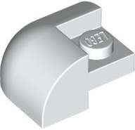 Lego (N) ~ Slope Curved 2 x 2 Corner Round with Recessed Stud ~ [White]