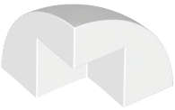 Lego (N) ~ Brick Round Corner 2 x 2 x 1 2/3 Dome Top ~ [White]
