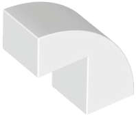 Lego (N) ~ Slope Curved 2 x 1 x 1 2/3 ~ [White]