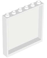 Lego (N) ~ Panel 1 x 6 x 5 ~ [White]
