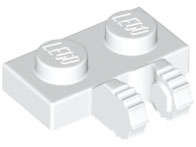 Lego (N) ~ Hinge Plate 1 x 2 Locking with 2 Fingers on Side ~ [White]