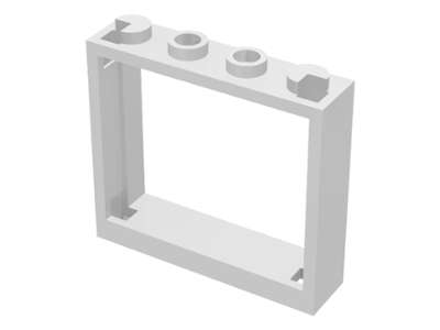 Lego (N) ~ Window 1 x 4 x 3 - No Shutter Tabs ~ [White]
