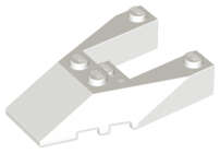 Lego (U) ~ Wedge 6 x 4 Cutout with Stud Notches ~ [White]
