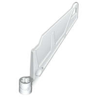 Lego (N) ~ Bionicle Wing Small / Tail with Axle Hole ~ [White]