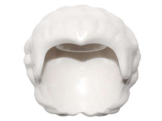 Lego (N) ~ Minifigure Hair Female Short Braided on Sides Hole on Top ~ [White]