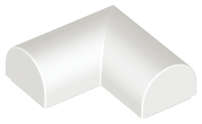 Lego (N) ~ Slope Curved 2 x 2 x 2/3 Double Corner ~ [White]