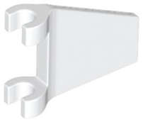 Lego (N) ~ Flag 2 x 2 Trapezoid with Flared Edge ~ [White]