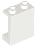 Lego (N) ~ Panel 1 x 2 x 2 with Side Supports - Hollow Studs ~ [White]