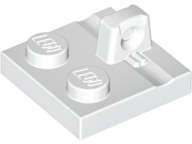 Lego (U) ~ Hinge Plate 2 x 2 Locking with 1 Finger on Top ~ [White]