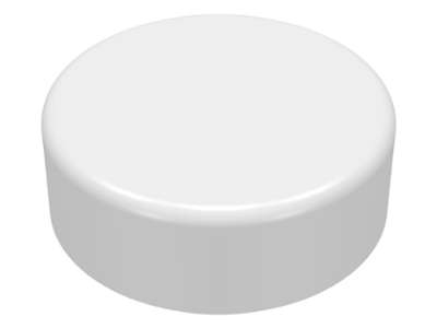 Lego (N) ~ Tile Round 1 x 1 ~ [White]