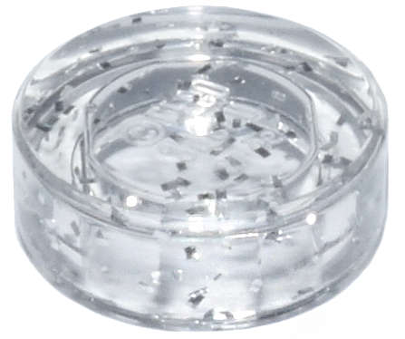 Lego NEW - Tile Round 1 x 1~ [Glitter Trans-Clear]