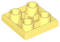 Lego (N) ~ Tile Modified 2 x 2 Inverted ~ [Bright Light Yellow]