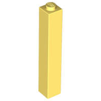 Lego (N) ~ Brick 1 x 1 x 5 - Solid Stud ~ [Bright Light Yellow]