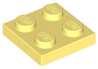 Lego (N) ~ Plate 2 x 2 ~ [Bright Light Yellow]