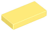 Lego (N) ~ Tile 1 x 2 ~ [Bright Light Yellow]