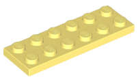 Lego (N) ~ Plate 2 x 6 ~ [Bright Light Yellow]