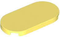 Lego (N) ~ Tile Round 2 x 4 Oval ~ [Bright Light Yellow]
