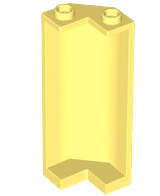 Lego (N) ~ Panel 2 x 2 x 5 Corner Wall ~ [Bright Light Yellow]