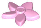 Lego (N) ~ Friends Accessories Hair Decoration Flower with Pointed Petals and Small  ~ [Bright Pink]