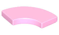 Lego (N) ~ Tile Round Corner 2 x 2 Macaroni ~ [Bright Pink]