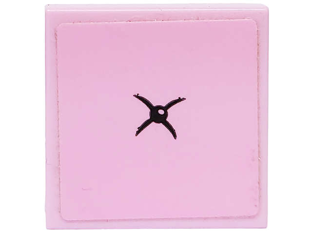 Lego (U) ~ Tile 2 x 2 with Cushion Button Pattern (Sticker) - Set 41314 ~ [Bright Pink]
