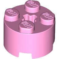 Lego (N) ~ Brick Round 2 x 2 with Axle Hole ~ [Bright Pink]