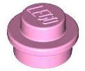 Lego (N) ~ Plate Round 1 x 1 ~ [Bright Pink]