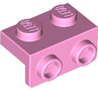 Lego (N) ~ Bracket 1 x 2 - 1 x 2 ~ [Bright Pink]