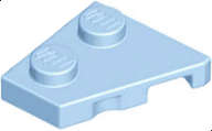 Lego (N) ~ Wedge Plate 2 x 2 Left ~ [Bright Light Blue]