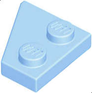 Lego (N) ~ Wedge Plate 2 x 2 Right ~ [Bright Light Blue]