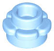 Lego (N) ~ Plate Round 1 x 1 with Flower Edge (5 Petals) ~ [Bright Light Blue]