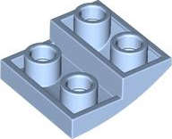Lego (N) ~ Slope Curved Inverted 2 x 2 x 2/3 ~ [Bright Light Blue]