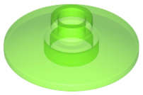 Lego (N) ~ Dish 2 x 2 Inverted (Radar) ~ [Trans-Bright Green]