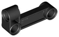 Lego Used - Technic Pin Connector Perpendicular 2 x 4 Bent~ [Black]