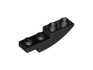 Lego (N) ~ Slope Curved 4 x 1 Inverted ~ [Black]