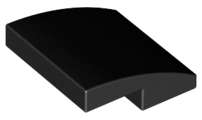 Lego (N) ~ Slope Curved 2 x 2 x 2/3 ~ [Black]
