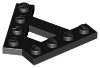 Lego (N) ~ Wedge Plate A-Shape with 2 Rows of 4 Studs ~ [Black]