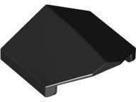 Lego (N) ~ Slope Curved 33 2 x 2 Double / Inverted ~ [Black]