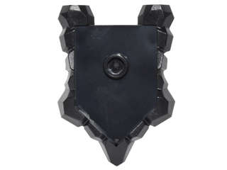 Lego Used - Minifigure Shield Pentagonal with Rock Edges~ [Black]