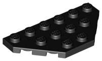 Lego (U) ~ Wedge Plate 3 x 6 Cut Corners ~ [Black]