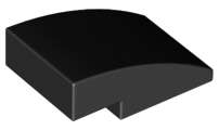 Lego (N) ~ Slope Curved 3 x 2 ~ [Black]