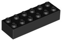 Lego (N) ~ Brick 2 x 6 ~ [Black]