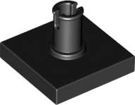 Lego (U) ~ Tile Modified 2 x 2 with Pin ~ [Black]