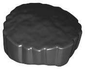 Lego (N) ~ Minifigure Hair Flat Top with Straight Even Sections ~ [Black]