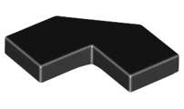 Lego (N) ~ Tile Modified Facet 2 x 2 ~ [Black]
