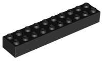 Lego NEW - Brick 2 x 10~ [Black]