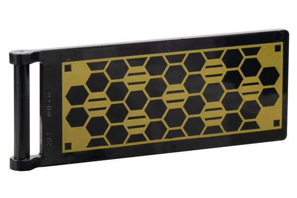 Lego (N) ~ Flag 7 x 3 with Bar Handle with Hexagonal Gold Solar Panel Pattern ~ [Black]